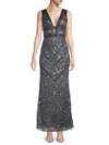 AIDAN MATTOX EMBELLISHED PLUNGING GOWN,0400010952578