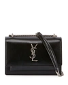 SAINT LAURENT SUNSET MONOGRAM YSL SMALL CALF LEATHER WALLET ON CHAIN,PROD149320863