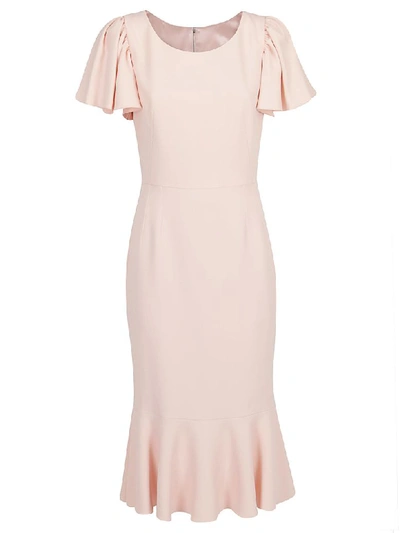 Dolce & Gabbana Long Dress In Rosa Polvere Chiaro