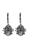 ALEXANDER MCQUEEN SWAROVSKI-STUDDED BRASS EARRINGS,162686