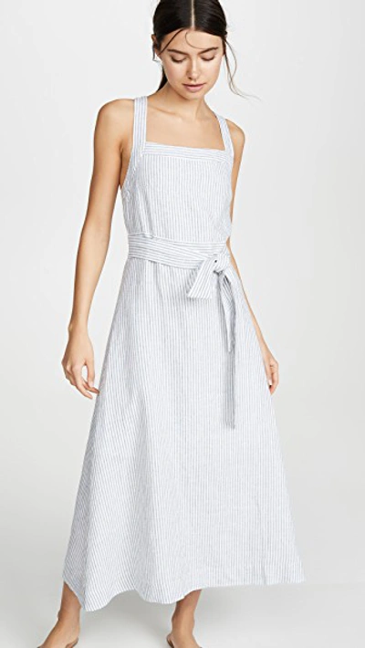 Ayr The Porch Dress In White/black