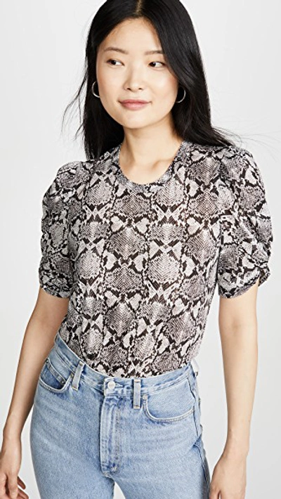 A.l.c Snakeskin Effect Top In Multi