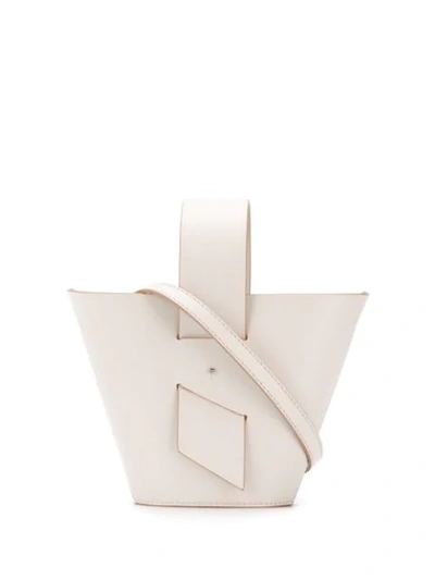 Carolina Santo Domingo Women's Mini Amphora Leather Bucket Bag In Off White