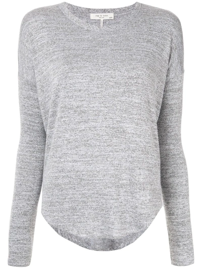 Rag & Bone Long-sleeved T-shirt In Grey