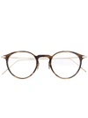 Eyevan7285 Round Shape Glasses - Brown In Braun