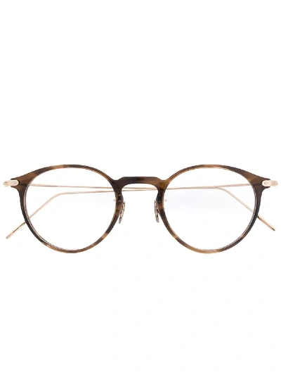 Eyevan7285 Round Shape Glasses - Brown In Braun