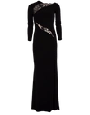 ALEXANDER MCQUEEN Jersey Gown with Lace Inserts