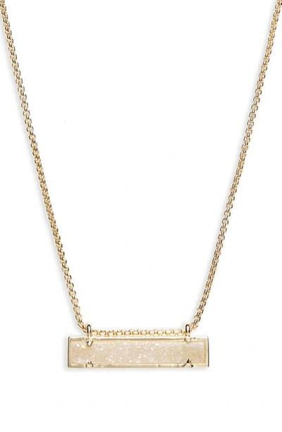 Kendra Scott Leanor Pendant Necklace In Iridescent Drusy/ Gold