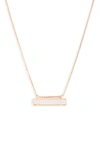 Kendra Scott Leanor Pendant Necklace In Iridescent Drusy/ Rose Gold