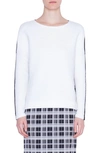 AKRIS PUNTO BICOLOR ZIP DETAIL SWEATER,502400427004