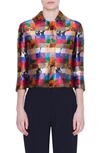 AKRIS PUNTO FLORAL JACQUARD CROP JACKET,563500061488