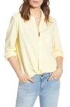 Frank & Eileen Tee Lab Knit Button Down Shirt In Canary Yellow
