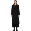 MM6 MAISON MARGIELA MM6 MAISON MARGIELA BLACK TECHNO WOOL COAT