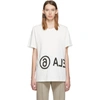 Mm6 Maison Margiela Reversed Logo Cotton T-shirt In 101 Offwhit