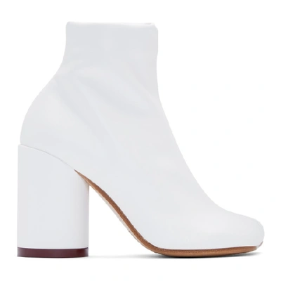 Mm6 Maison Margiela Squared Ankle Boots - 白色 In White