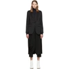 MM6 MAISON MARGIELA MM6 MAISON MARGIELA BLACK DOUBLE LAYER COAT