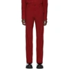 VALENTINO VALENTINO RED PLISSE TROUSERS