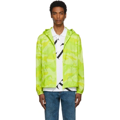 Valentino Yellow Men's Camouflage Windbreaker Jacket