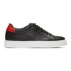 PAUL SMITH PAUL SMITH BLACK AND RED BASSO SNEAKERS