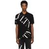 VALENTINO BLACK 'VLTN' MACROGRID POLO