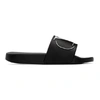 Valentino Garavani Vlogo Sliders In Black