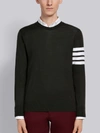 Thom Browne Fine Merino Wool Pullover In Green
