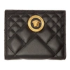 VERSACE VERSACE BLACK QUILTED MEDUSA WALLET