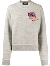 Dsquared2 Embroidered Logo Sweatshirt In Grey