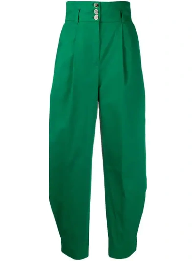 Dolce & Gabbana High-rise Trousers In Green