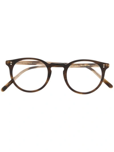 Eyevan7285 Tortoiseshell Round Frame Glasses - 棕色 In Braun