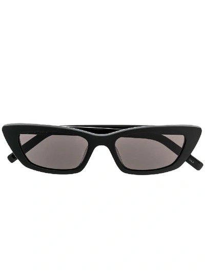 Saint Laurent Rectangular Lense Sunglasses - Schwarz In Black