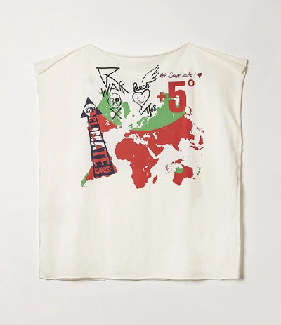 Vivienne Westwood Square T-shirt Climate Revolution White In Vivienne Westwood Square T-shirt Climate Revolution White In