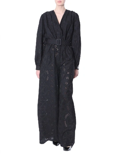 Off-white 80's Suit In Sangallo Lace In Black