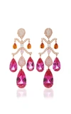 ANABELA CHAN 18K ROSE GOLD FUCHSIA CHANDELIER EARRINGS,AC-18-TF-18-ES-RG-FS