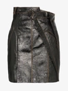 SITUATIONIST SITUATIONIST ASYMMETRIC LEATHER MINI SKIRT,SKIR02LEATBLAC13604920