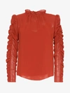SEE BY CHLOÉ SEE BY CHLOÉ RUFFLE NECK RUCHED BLOUSE,CHS19AHT1402413989235
