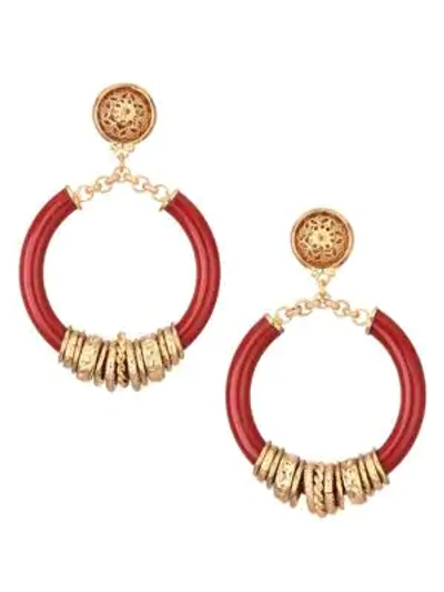Gas Bijoux Mariza Drop Earrings In Red