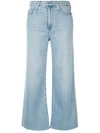 Ag Etta High Waist Crop Wide Leg Jeans In Blue