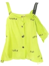 Natasha Zinko Button-down Top In Yellow
