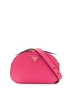 PRADA PRADA LOGO PLAQUE BELT BAG - ROSA