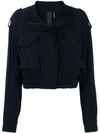 NORMA KAMALI ZIPPED CROPPED JACKET