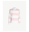 Thom Browne Striped Cotton Rugby Shirt In 680 Ltpink