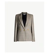 STELLA MCCARTNEY DOUBLE-BREASTED PRINCE OF WALES CHECKED WOOL JACKET