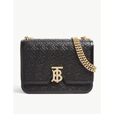 Burberry Belted Quilted Monogram Lambskin Tb Bag - 黑色 In Black