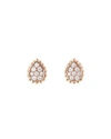 BOUCHERON SERPENT BOHEME PINK GOLD DIAMOND STUD EARRINGS,PROD222920710