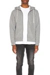 John Elliott Grey Flash 2 Full Zip Hoodie In Dark Grey