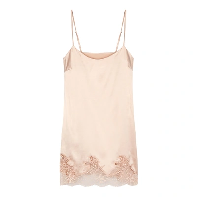 Fleur Of England Signature Blush Silk-blend Chemise In Nude