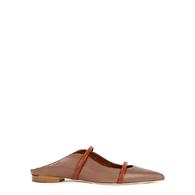 Malone Souliers Maureen 10 Mocha Leather Mules In Brown