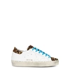 Golden Goose Hi Star Leather & Leopard Platform Sneakers