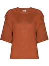 SEE BY CHLOÉ BUTTON DETAIL KNITTED TOP